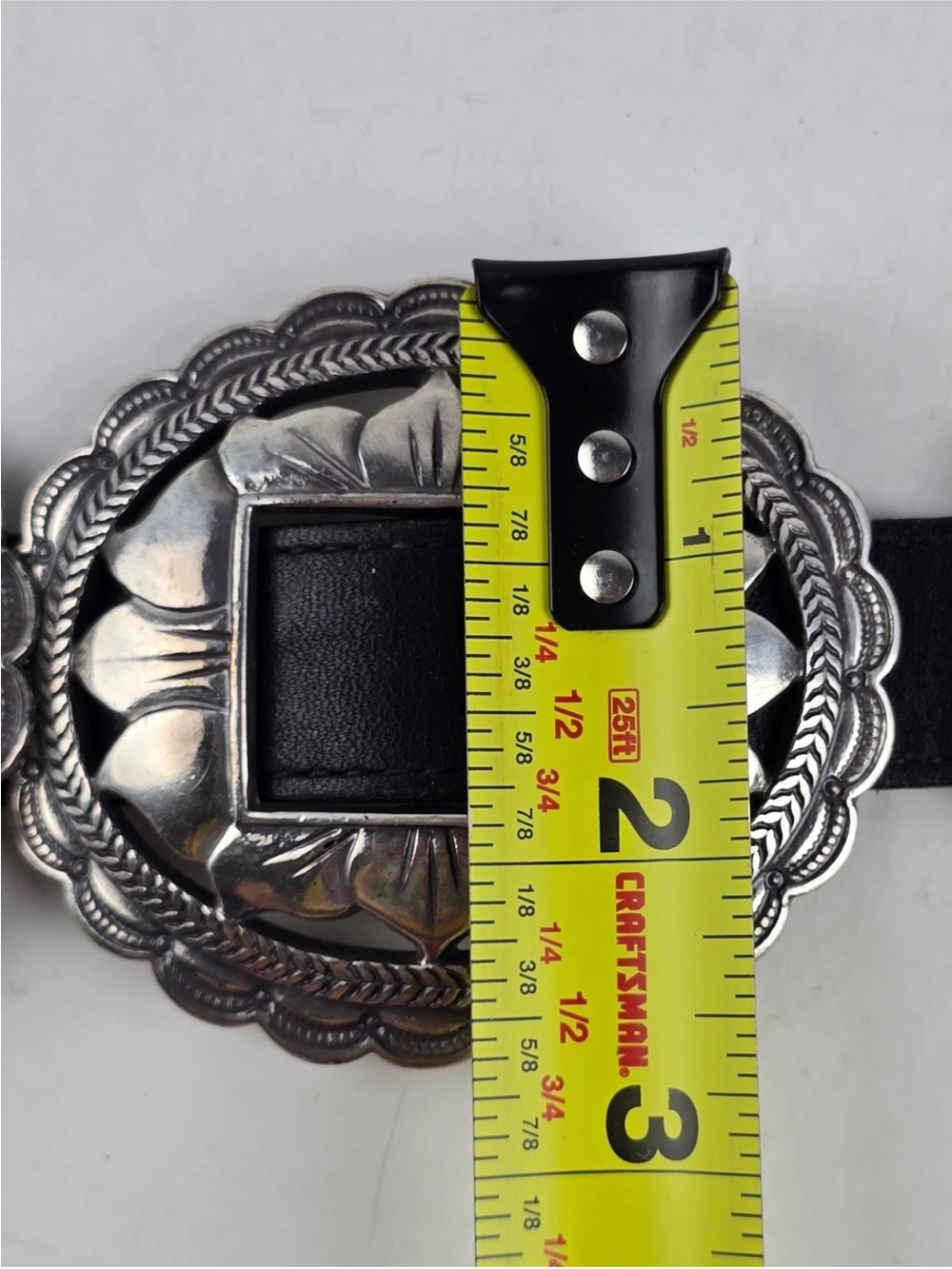 Brighton Heavy Sunflower Black Leather Sliding Concho Belt XL - Picture 2 of 12